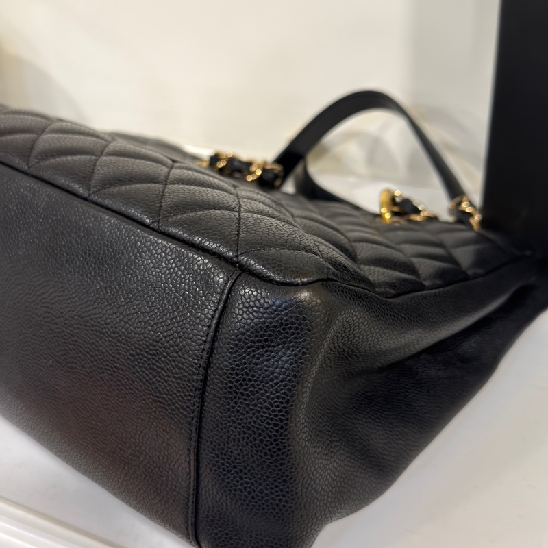 🉑肩背 #荔枝皮 #超甜價💰 香奈兒gst黑金托特包 中號-13