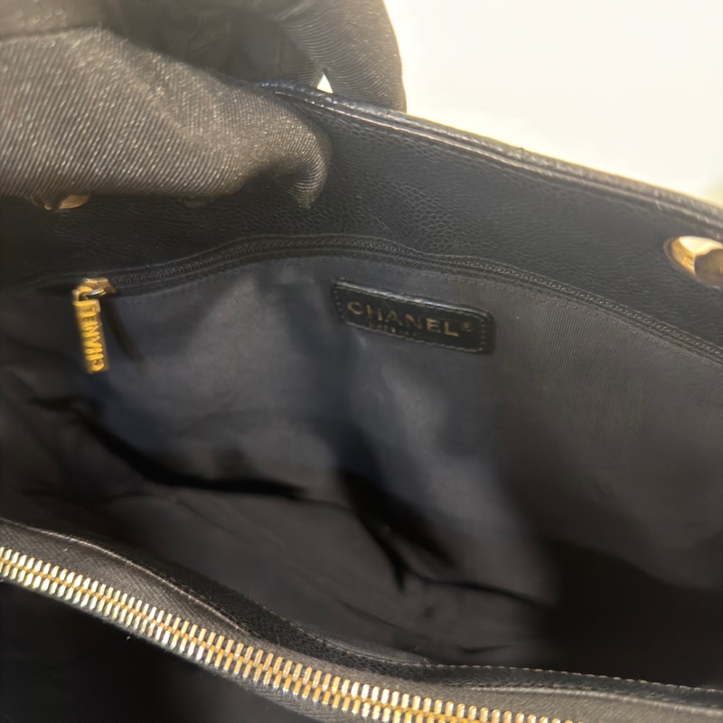 🉑肩背 #荔枝皮 #超甜價💰 香奈兒gst黑金托特包 中號-17