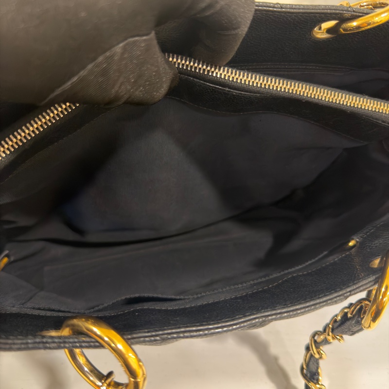 🉑肩背 #荔枝皮 #超甜價💰 香奈兒gst黑金托特包 中號-18