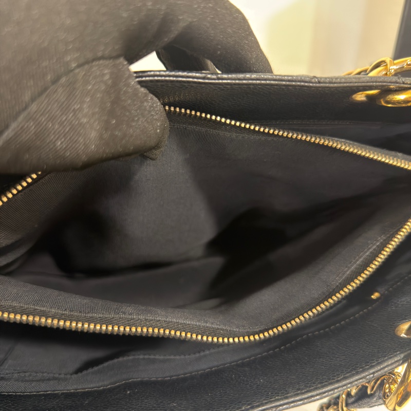 🉑肩背 #荔枝皮 #超甜價💰 香奈兒gst黑金托特包 中號-19