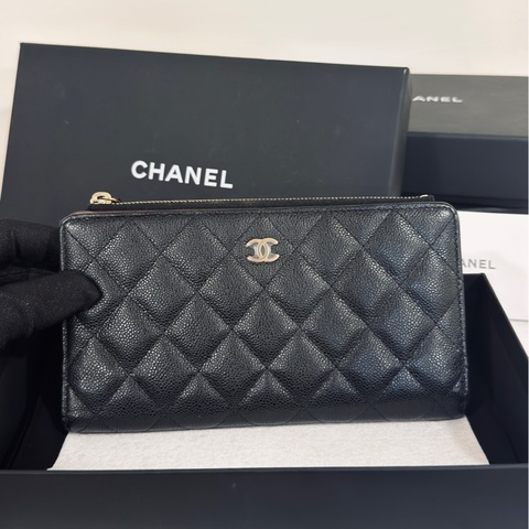 #專櫃5️⃣萬多入手 #荔枝皮 #芯片款 香奈兒黑金對開長夾🈶拉鏈零錢包