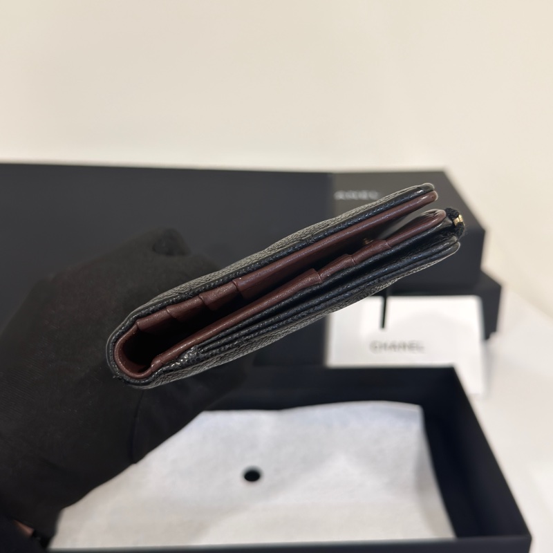 #專櫃5️⃣萬多入手 #荔枝皮 #芯片款 香奈兒黑金對開長夾🈶拉鏈零錢包-3