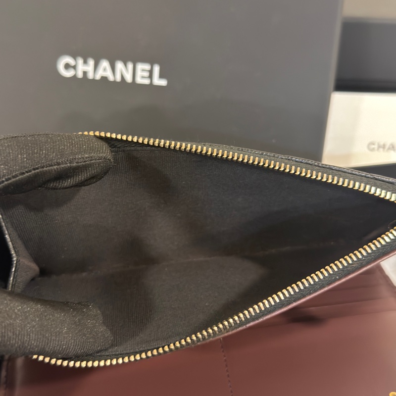 #專櫃5️⃣萬多入手 #荔枝皮 #芯片款 香奈兒黑金對開長夾🈶拉鏈零錢包-7