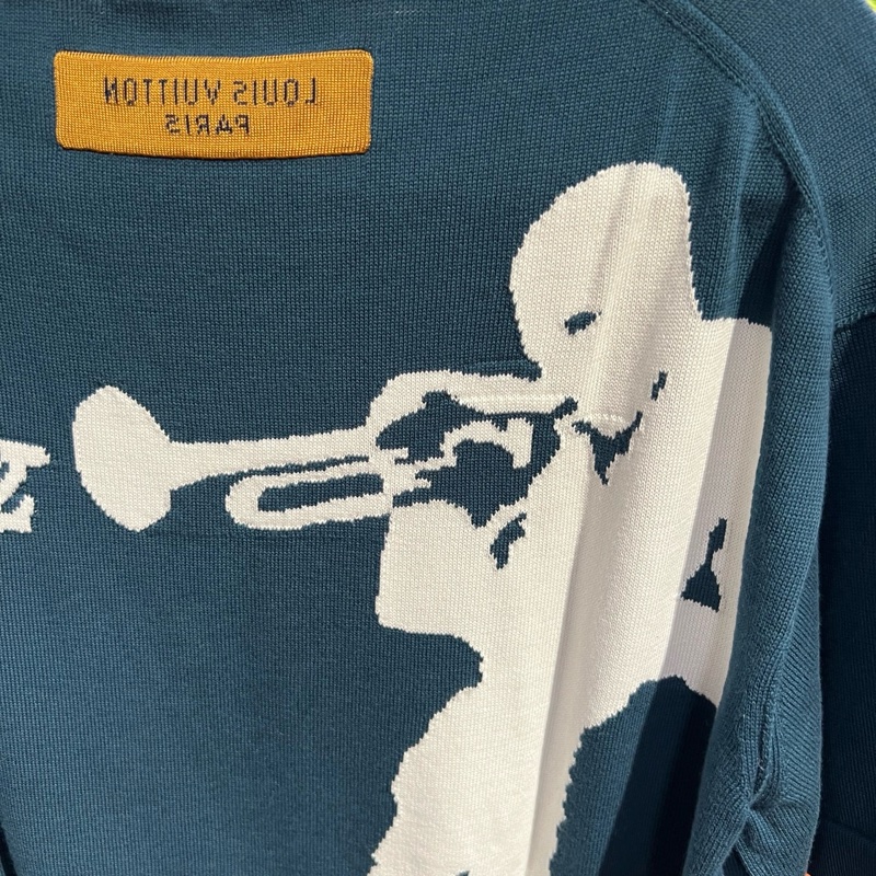 Lv 人像logo短袖 Os/xs-5