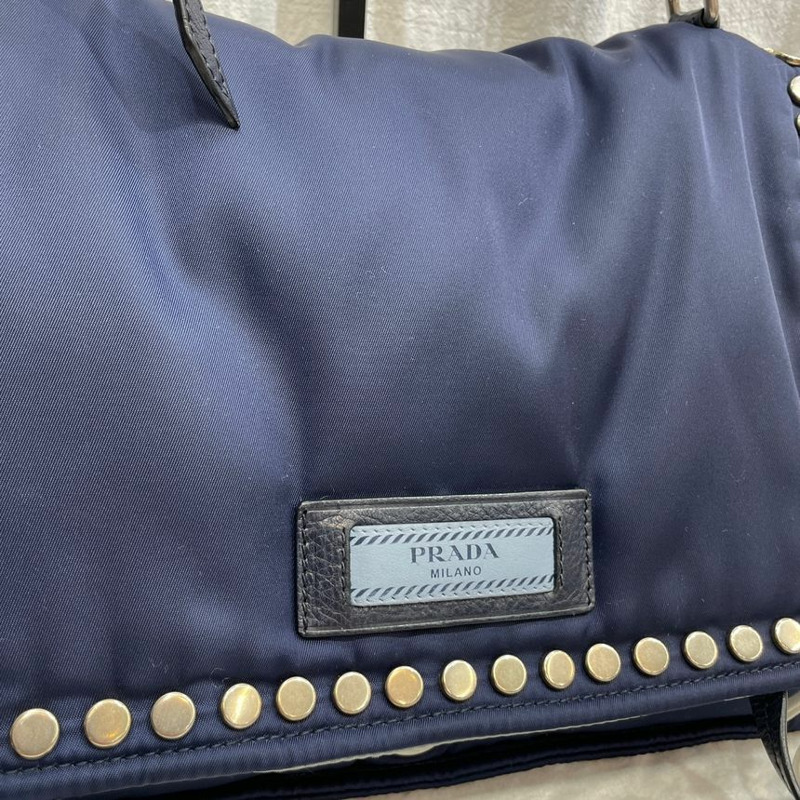【包稅】PRADA 1BD081 禮儀海軍藍肩斜背包-2