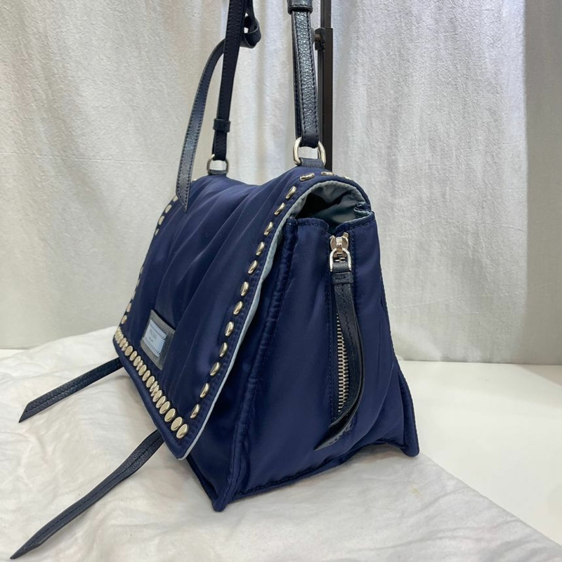 【包稅】PRADA 1BD081 禮儀海軍藍肩斜背包-3