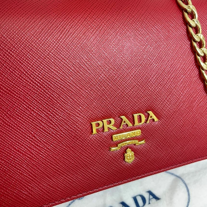 【包稅】PRADA Saffiano Lux 鏈條斜背包 1BP006-2