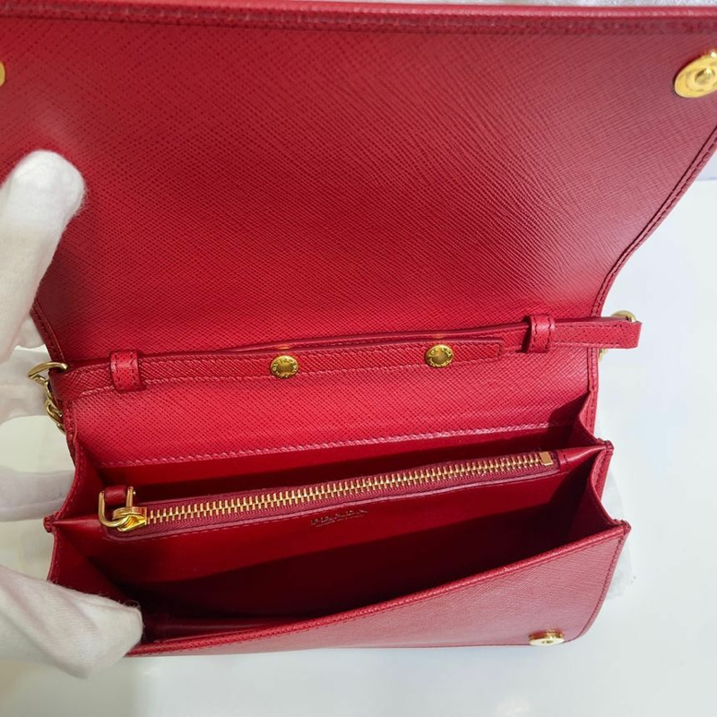 【包稅】PRADA Saffiano Lux 鏈條斜背包 1BP006-4