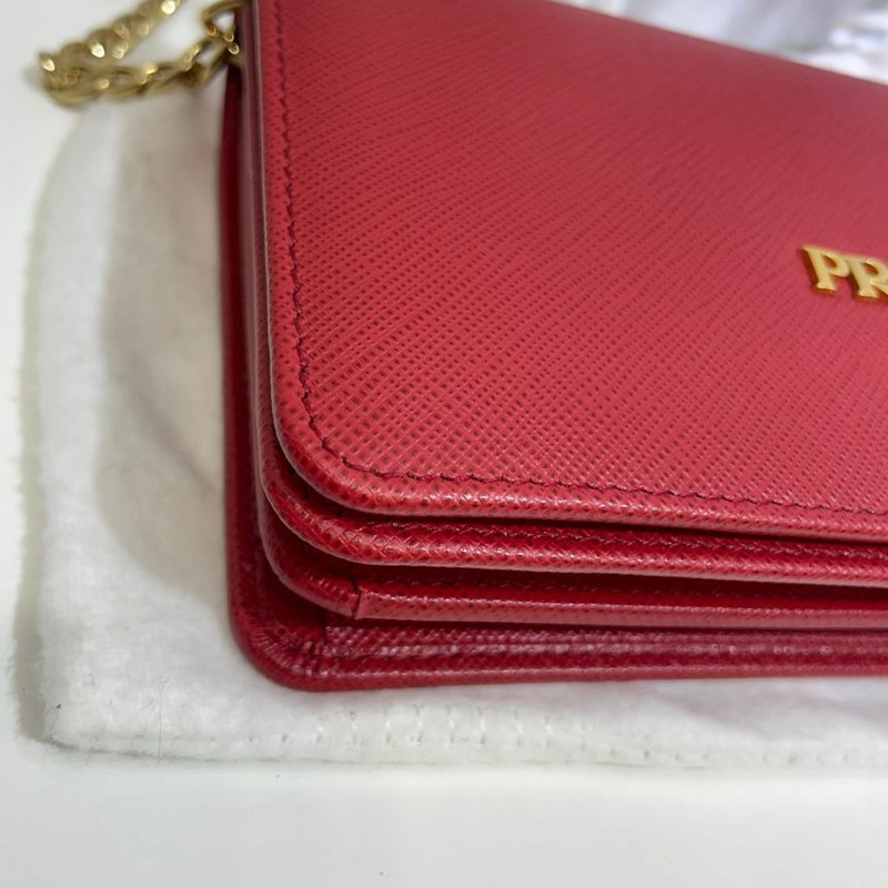 【包稅】PRADA Saffiano Lux 鏈條斜背包 1BP006-5