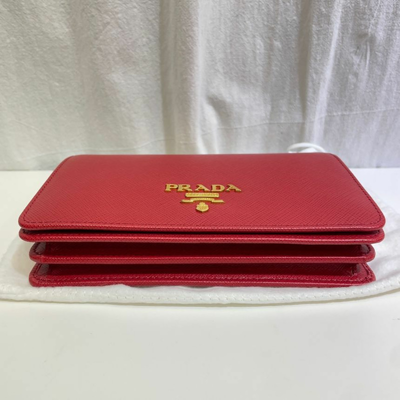 【包稅】PRADA Saffiano Lux 鏈條斜背包 1BP006-6