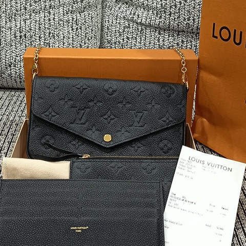 LV 皮夾包 黑 近全新