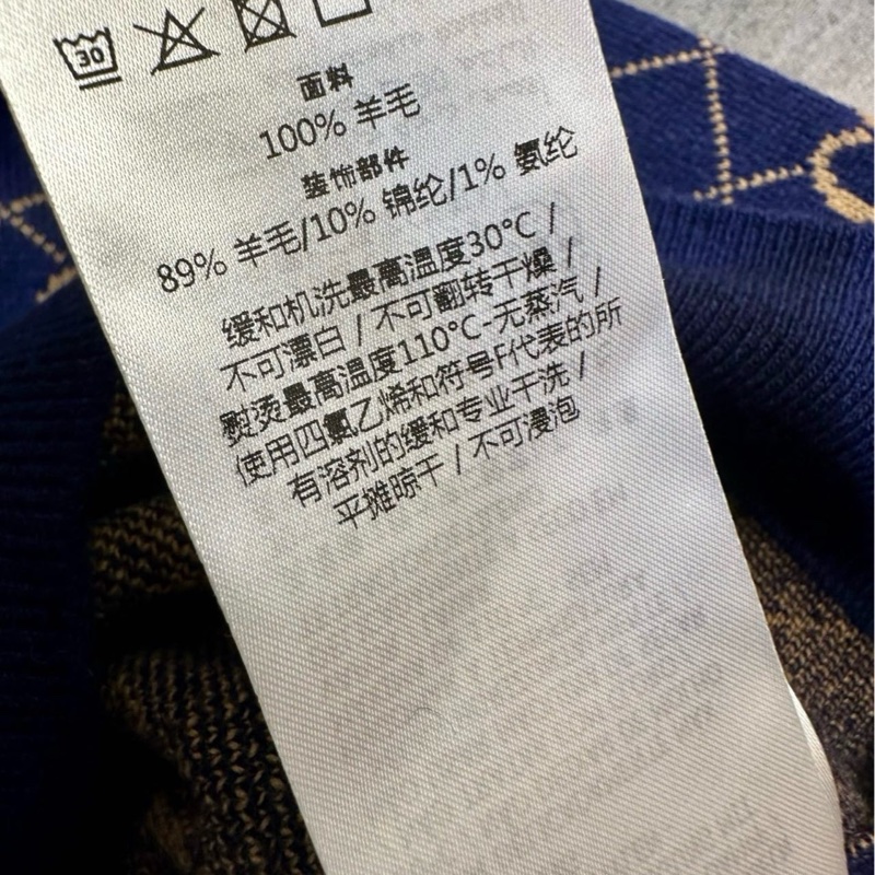 99新閑置品 Gucci 古馳 老花滿logo 半袖羊毛xxs-9