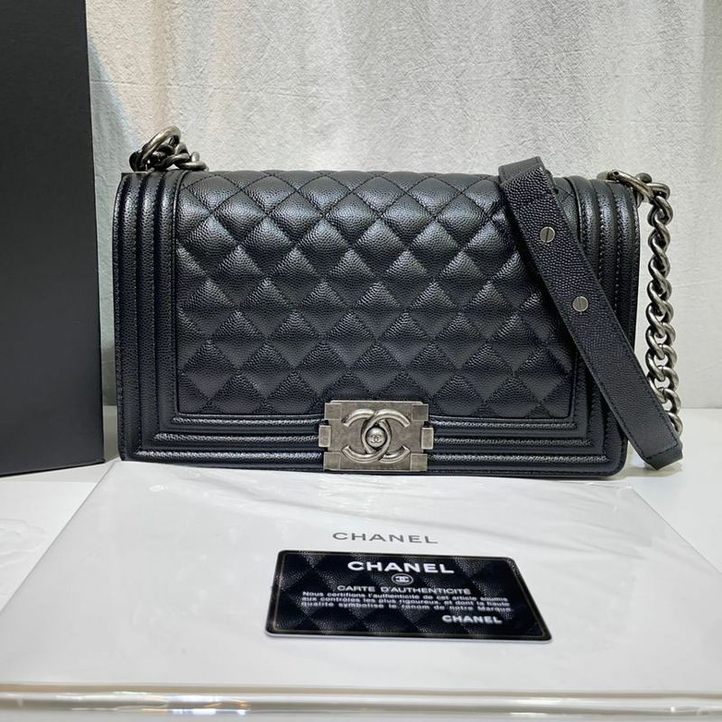 【包稅】CHANEL Caviar Boy 中型復古單肩包 31 A67086-0