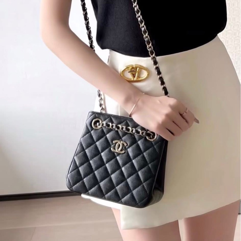 全新全配 Chanel mini tote 牛皮-2