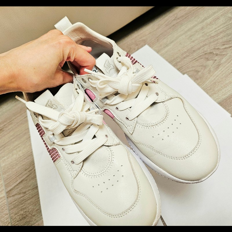 ​💖 【限量】HOGAN Rebel 限量粉紅水鑽厚底小白鞋 💖-11