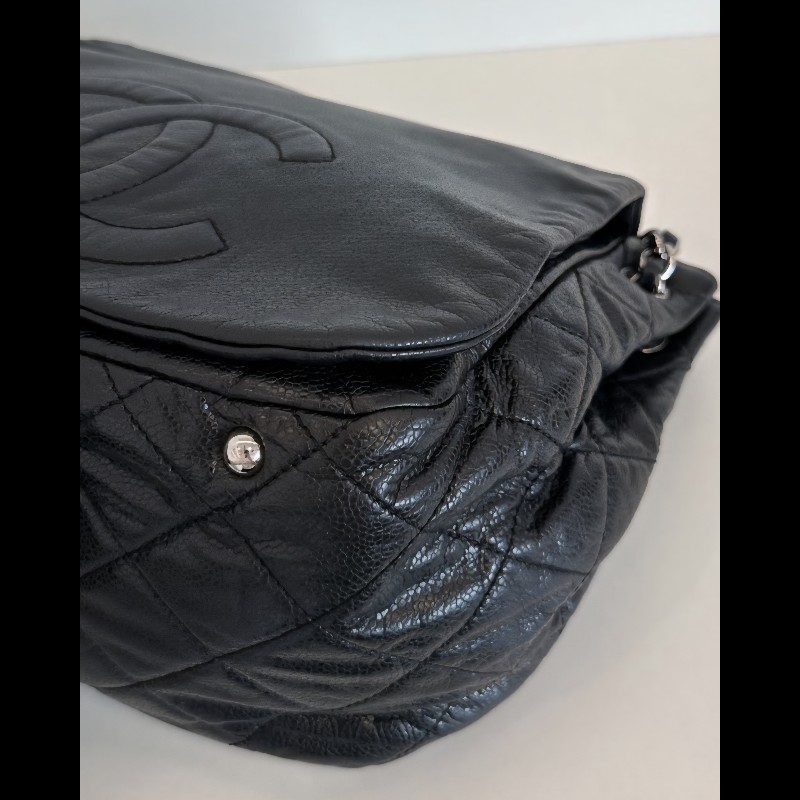 CHANEL 98新側背斜挎浮雕雙C機場包-3