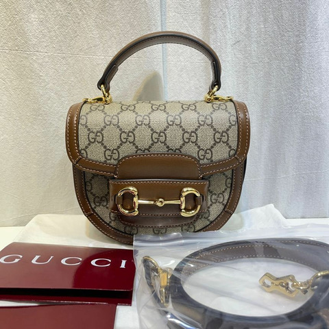 【包稅】GUCCI 1955 馬銜扣迷你手提單肩包 781387