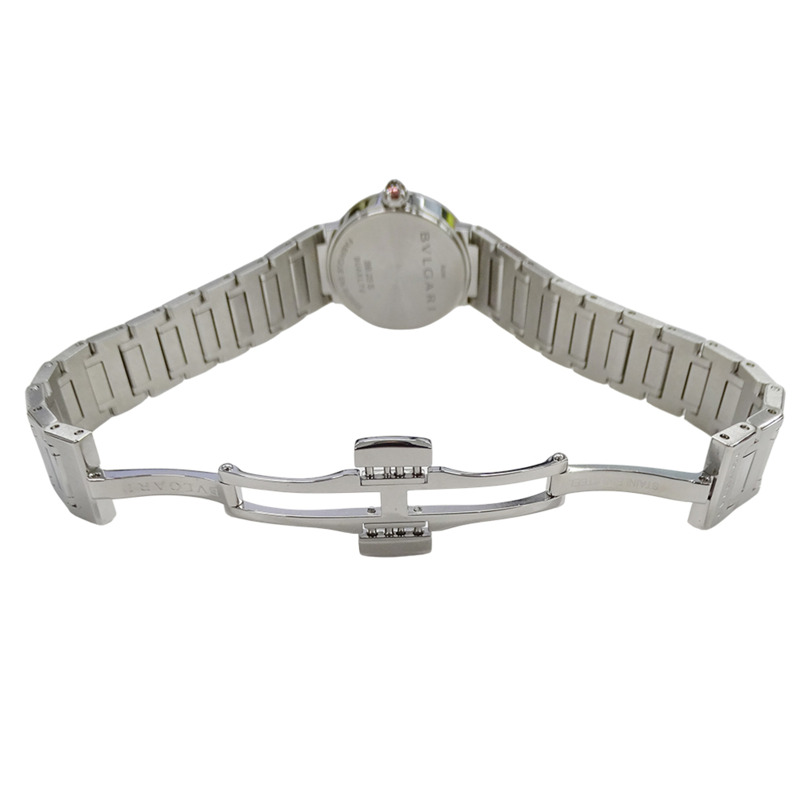 寶格麗女士石英腕錶，QZ系列不鏽鋼錶殼，SS，BB23S，銀/黑色，拋光，圓形錶盤-3