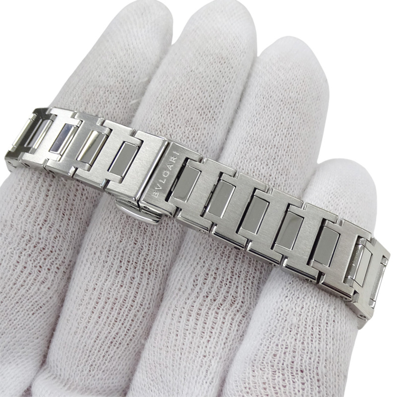 寶格麗女士石英腕錶，QZ系列不鏽鋼錶殼，SS，BB23S，銀/黑色，拋光，圓形錶盤-4