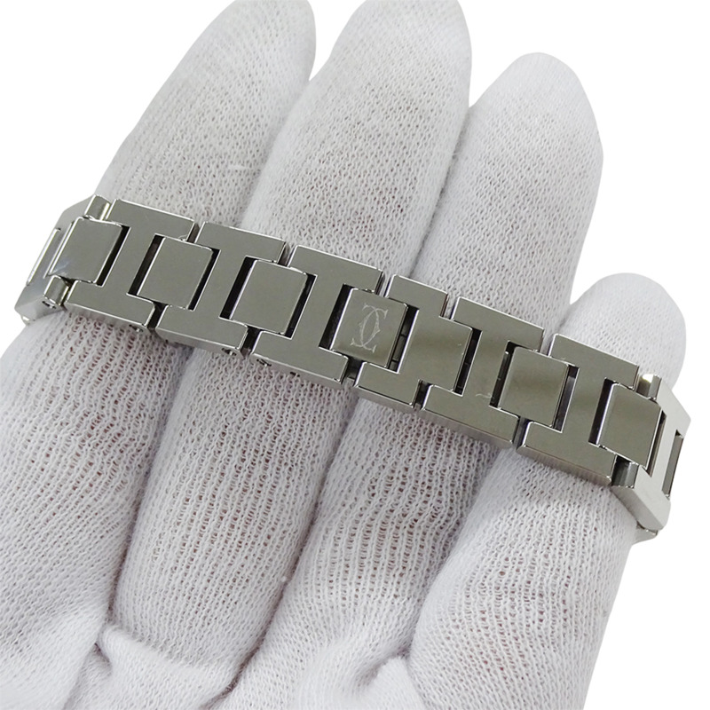 卡地亞 Miss Pasha 女士石英腕錶，QZ 不鏽鋼材質，型號 W3140007，銀色，圓形，拋光。-4