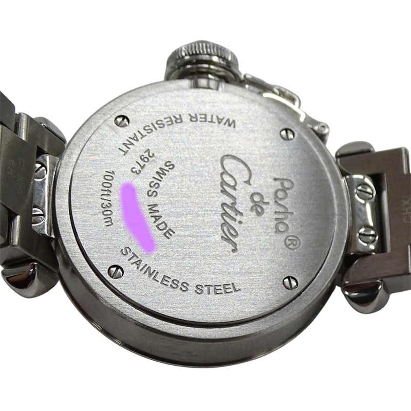 卡地亞 Miss Pasha 女士石英腕錶，QZ 不鏽鋼材質，型號 W3140007，銀色，圓形，拋光。-5