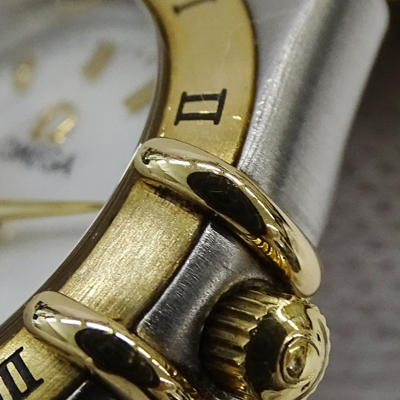 歐米茄星座系列迷你1262.70女士腕錶，貝殼石英機芯，不鏽鋼，鍍金，全條形，拋光-10