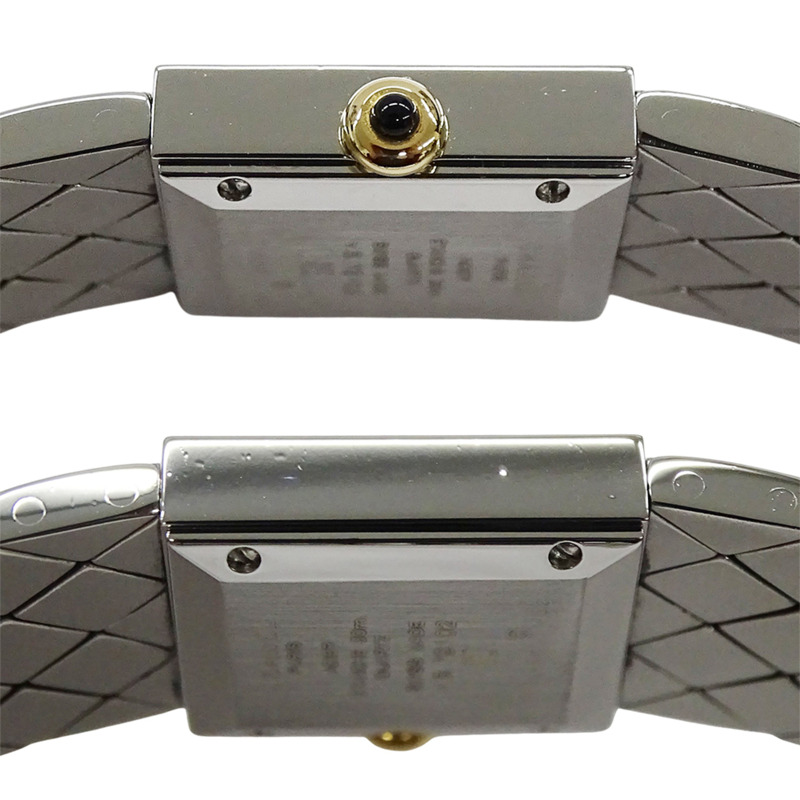 香奈兒女士絎縫石英腕錶，QZ系列不鏽鋼、金色和黃金材質，H0475，方形，拋光-2