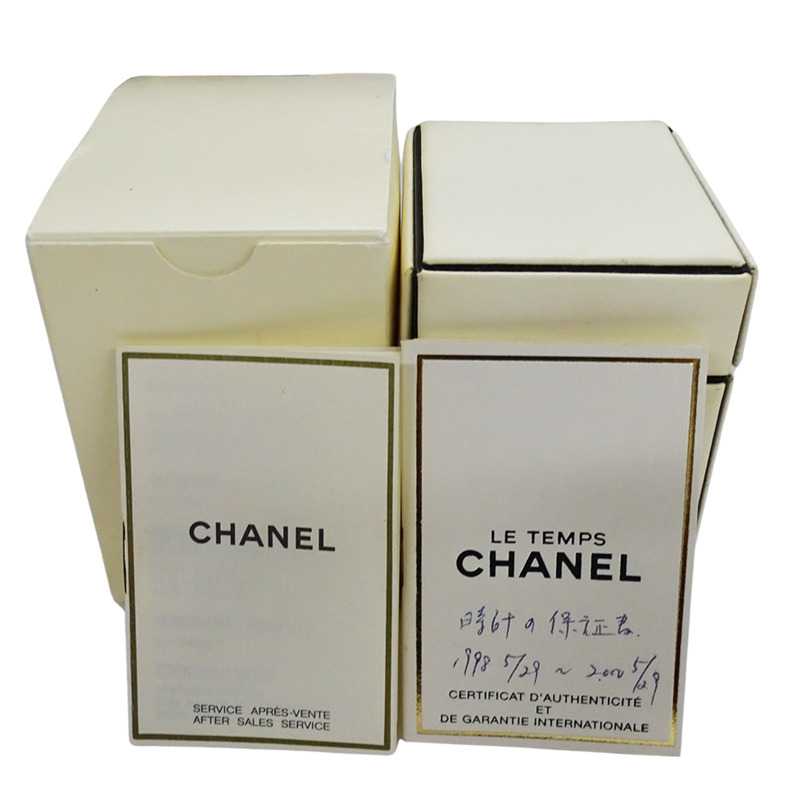 香奈兒女士絎縫石英腕錶，QZ系列不鏽鋼、金色和黃金材質，H0475，方形，拋光-6