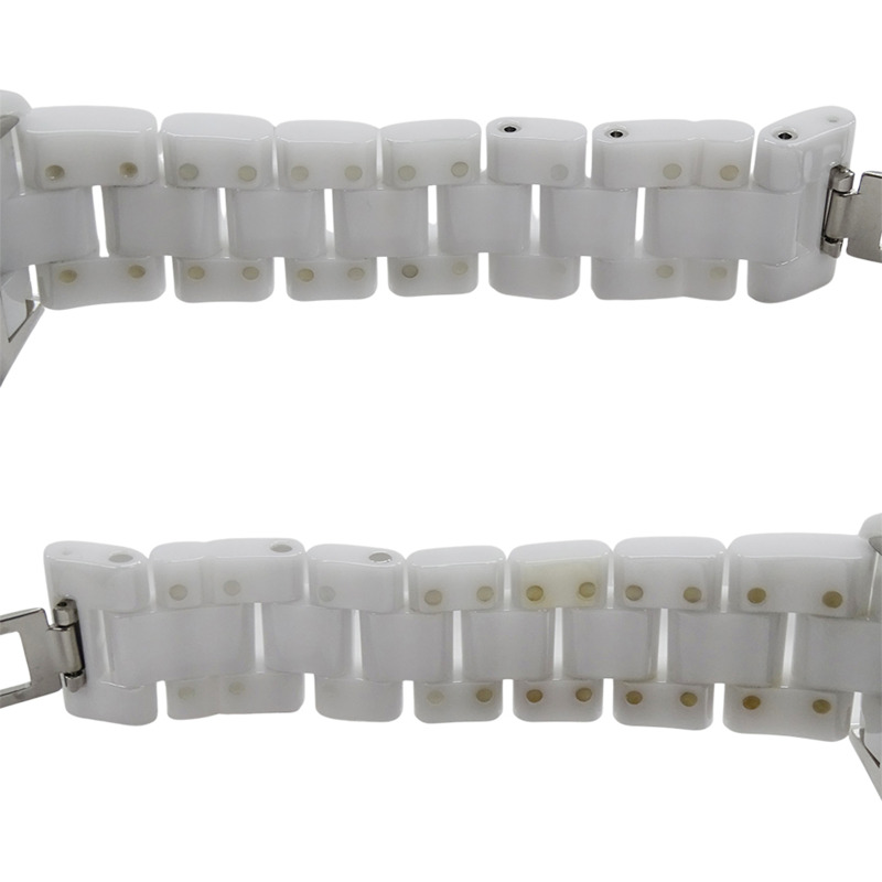 香奈兒男士 J12 12P 鑲鑽日期自動腕錶，不鏽鋼錶殼搭配白色陶瓷機芯 (H1629)，拋光處理-4