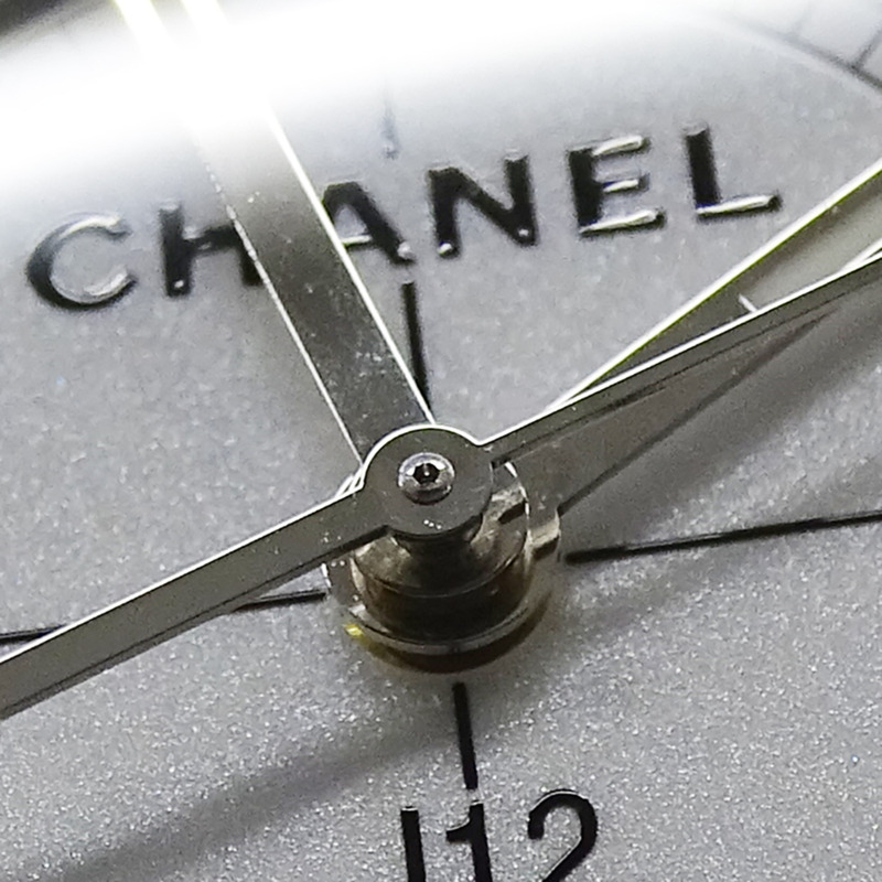 香奈兒男士 J12 12P 鑲鑽日期自動腕錶，不鏽鋼錶殼搭配白色陶瓷機芯 (H1629)，拋光處理-11