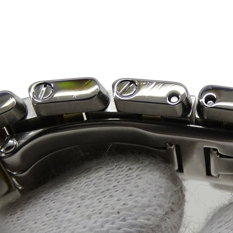 卡地亞 Tank Française 女士腕錶，SM，石英，QZ，不鏽鋼，黃金和黃色 W51007Q4，拋光-10