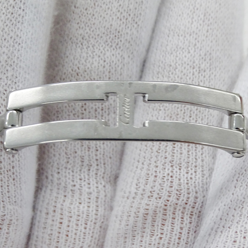 卡地亞 Tank Française 女士腕錶，SM，石英，QZ，不鏽鋼，黃金和黃色 W51007Q4，拋光-13