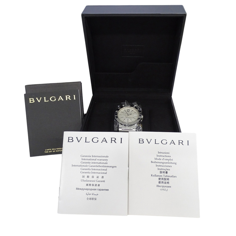 寶格麗男士腕錶，日期顯示，自動機械，不銹鋼材質，BB38SS，拋光銀色-6