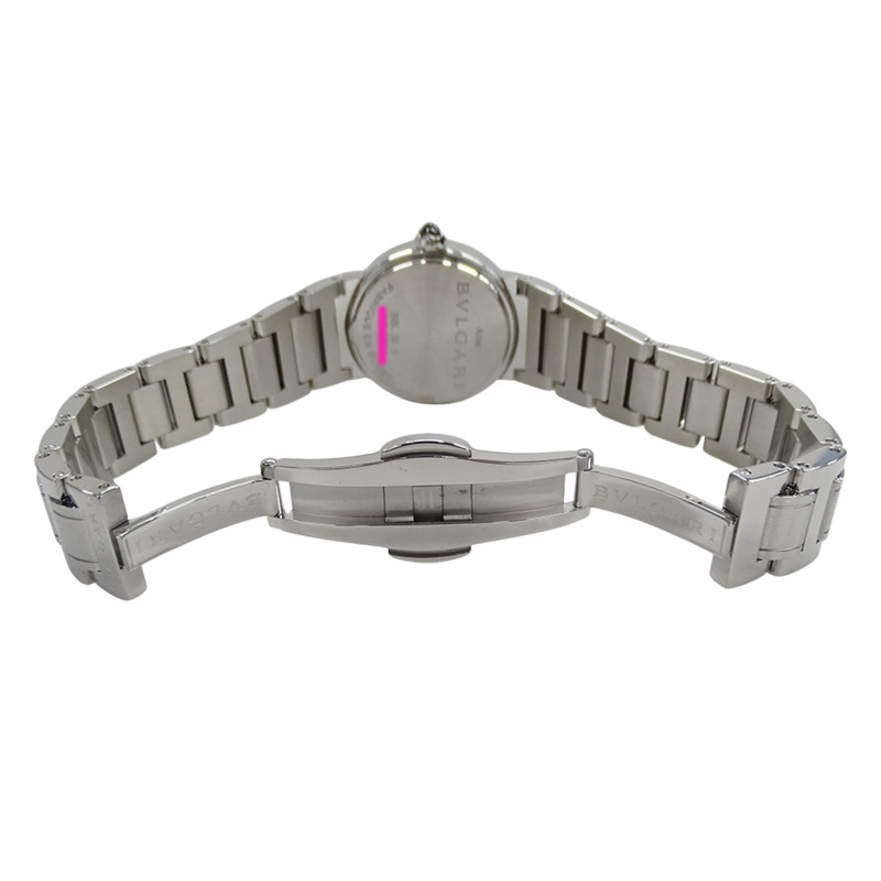 寶格麗女士腕錶，品牌：寶格麗，12鑽石英機芯，不鏽鋼錶殼，型號：BBL26S，銀紫色圓形錶盤，拋光處理-3