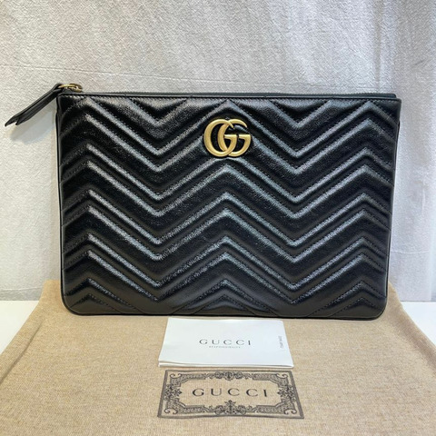 【包稅】GUCCI 525541 GG Marmont 馬特拉塞凸紋手拿包