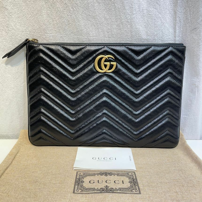 【包稅】GUCCI 525541 GG Marmont 馬特拉塞凸紋手拿包-0