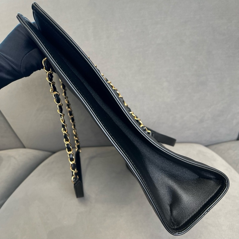 99新香奈兒Chanel 黑金tote芯片款-2