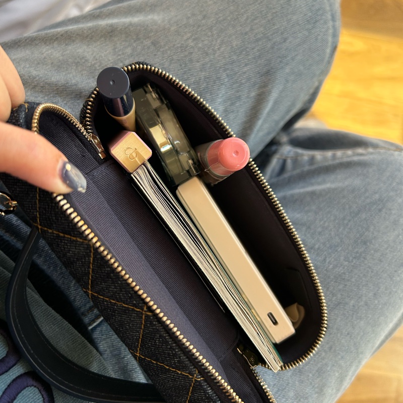 Chanel LP飯盒包/鍊條可拆卸/Denim 丹寧/牛仔-4