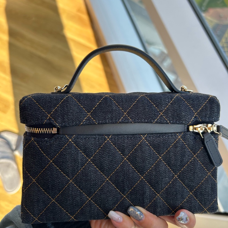 Chanel LP飯盒包/鍊條可拆卸/Denim 丹寧/牛仔-13