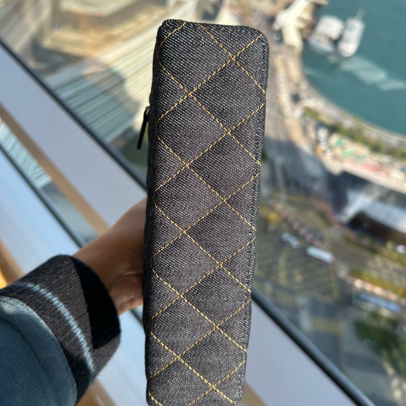 Chanel LP飯盒包/鍊條可拆卸/Denim 丹寧/牛仔-21