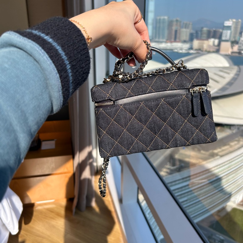 Chanel LP飯盒包/26P/鍊條可拆卸/Denim 丹寧/牛仔-2