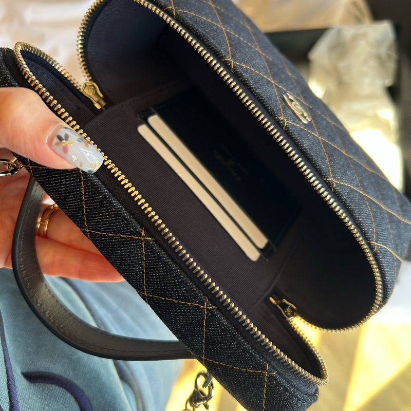 Chanel LP飯盒包/26P/鍊條可拆卸/Denim 丹寧/牛仔-8
