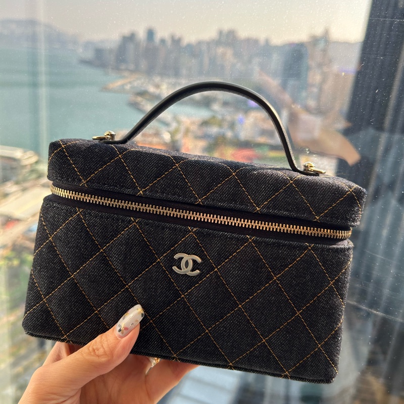 Chanel LP飯盒包/26P/鍊條可拆卸/Denim 丹寧/牛仔-13
