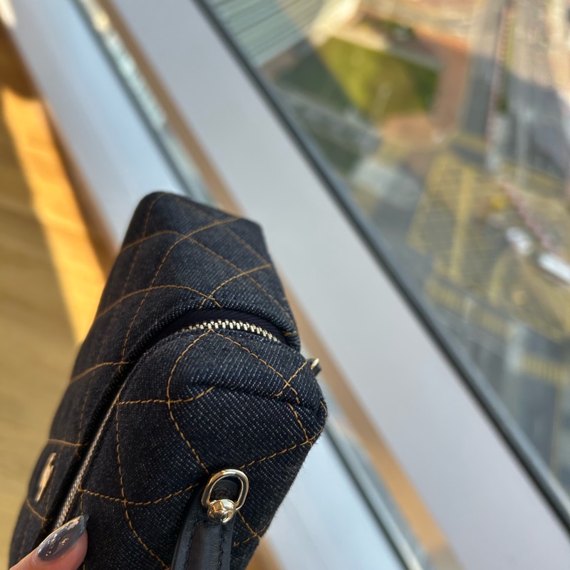 Chanel LP飯盒包/26P/鍊條可拆卸/Denim 丹寧/牛仔-17