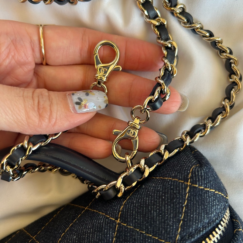 Chanel LP飯盒包/26P/鍊條可拆卸/Denim 丹寧/牛仔-30