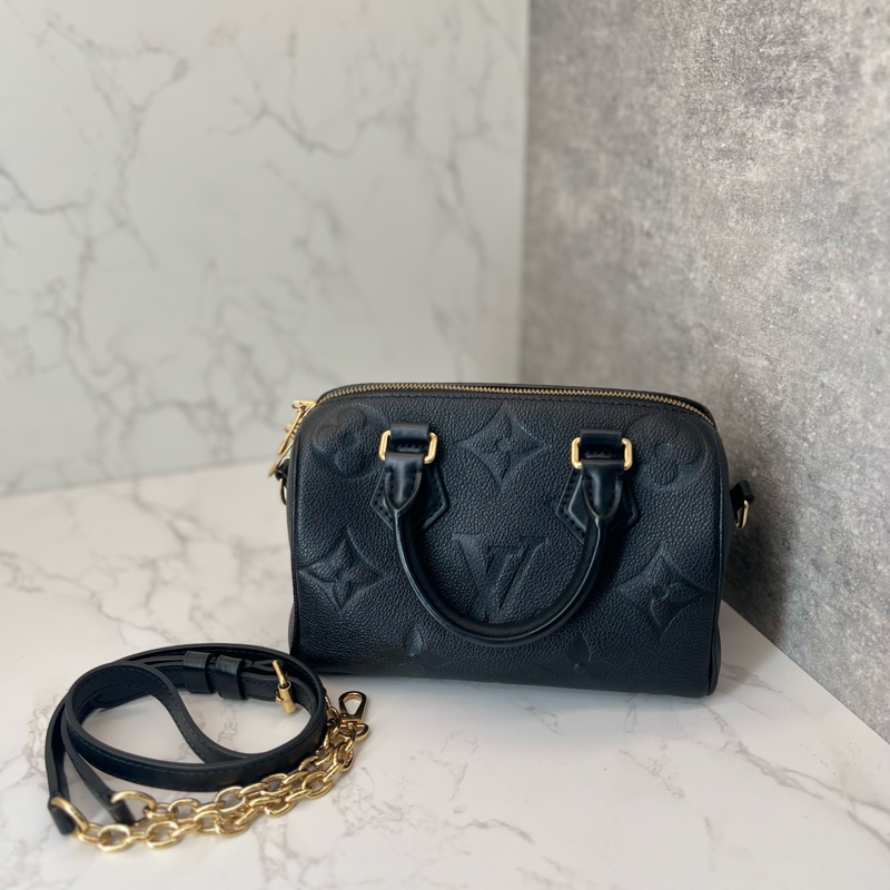 💗香緹國際精品💗 771 LV speedy 20 黑壓紋-0