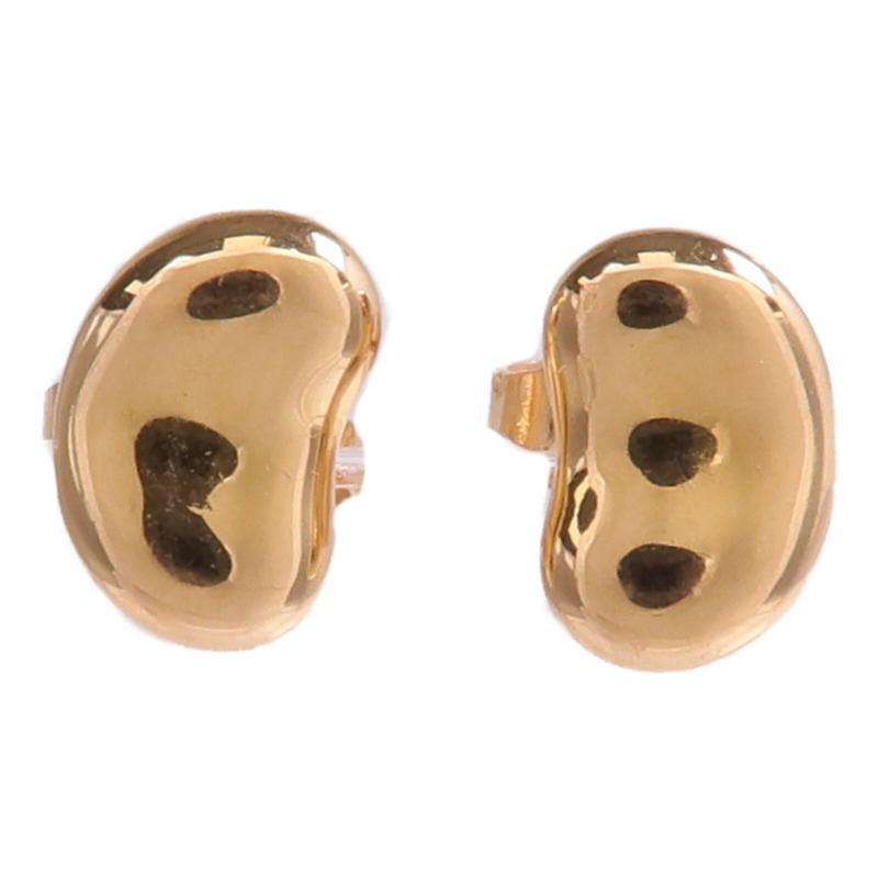 TIFFANY＆CO 18K玫瑰金Elsa Peretti Bean Earrings耳環-0