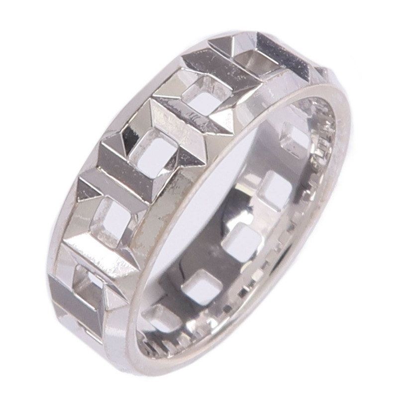 TIFFANY＆CO 18K白金T True Wide Ring戒指US#4.5-0