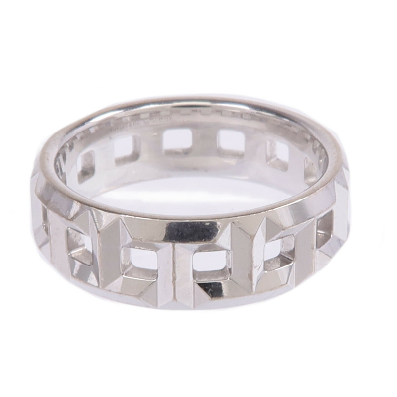 TIFFANY＆CO 18K白金T True Wide Ring戒指US#4.5-1