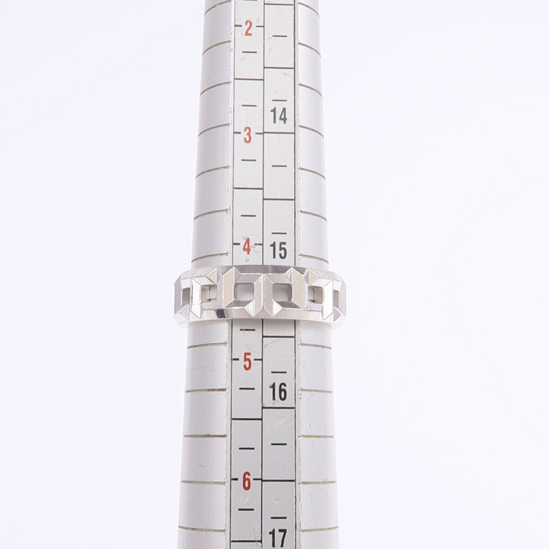 TIFFANY＆CO 18K白金T True Wide Ring戒指US#4.5-7